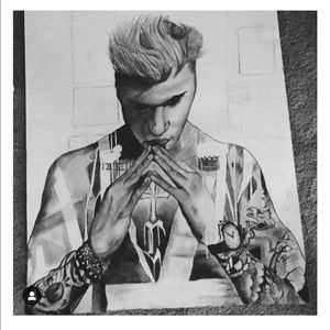 16x20 Justin Bieber custom drawing